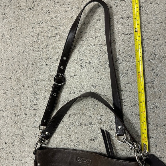 Coach Brown and Tan Signature Shoulder Bag - Picture 15 of 16